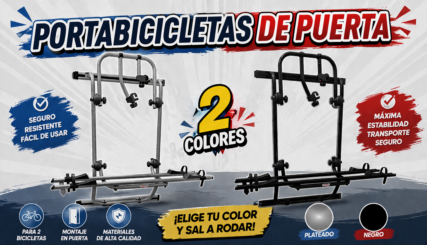 Portabicicletas Fabbri de puerta