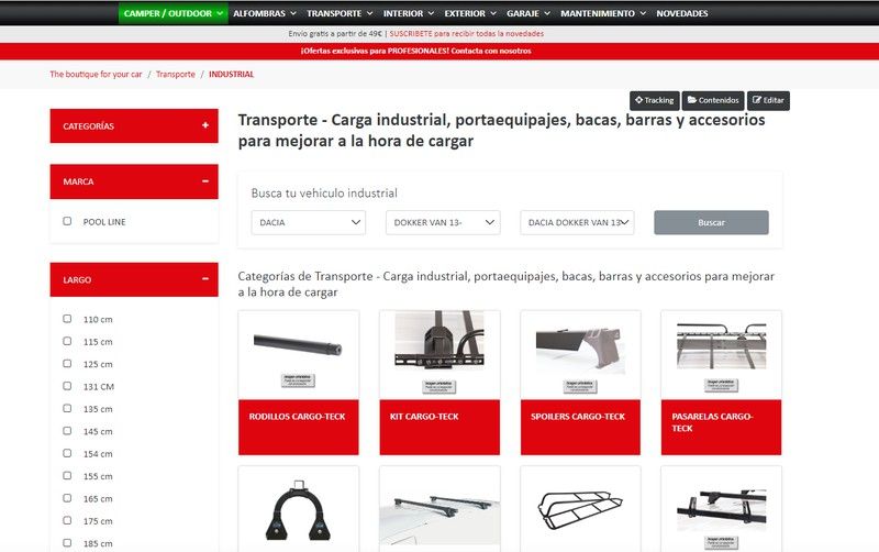 Para hacer la consulta de lo que tu furgoneta necesita