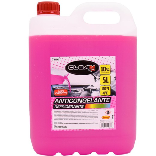 ANTICONGELANTE 10% 5LT COLOR ROSA CLEAN RM ( 4 )