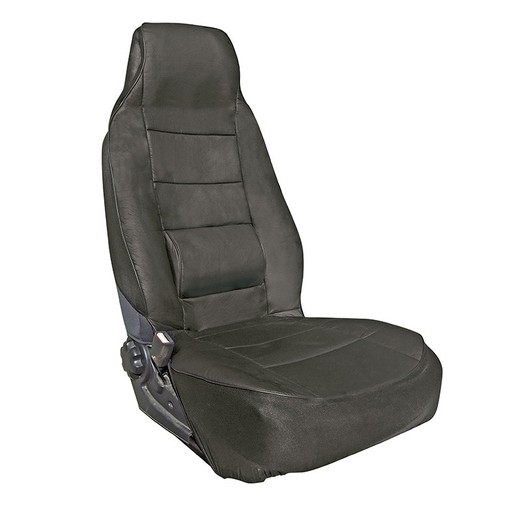 FUNDA ASIENTO ANATOMICA DRIVER POLIPIEL COLOR NEGRO / NEGRO