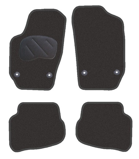 JGO. ALFOMBRAS PREMIUM NEGRA MOD.  SEAT IBIZA - CORDOBA  (02-09) con