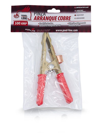 PINZA ARRANQUE MACIZA 500AMP ROJA