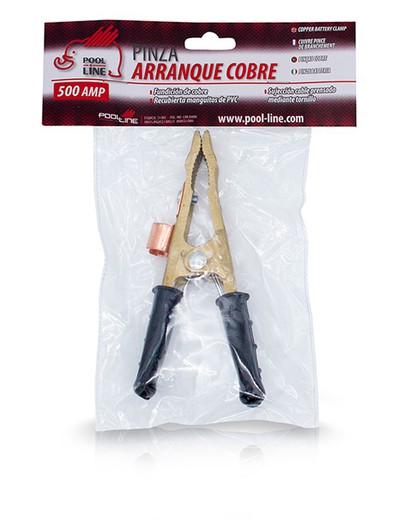 PINZA ARRANQUE MACIZA500AMP NEGRA