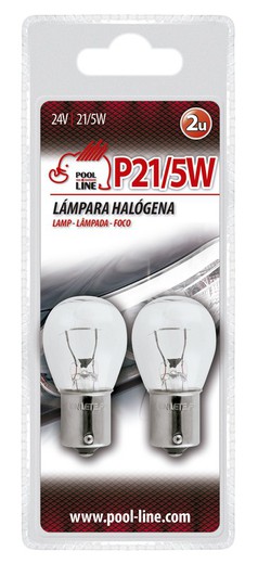 Ref.ant-462.P215W24FDBL - BLISTER STOP 24V 21/5W 2P Bay15d FILAMENTO DESCENTRADO