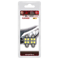 Ref.ant-463.LC364 - BLISTER 2 UNID. PLAFONIER LED CAN-BUS 4SMD 12V 36MM