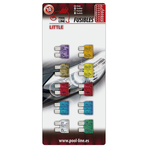 Ref.ant-465.LMIX - BLISTER 10 UNID. FUSIBLE LITTLE FUSE SURTIDO