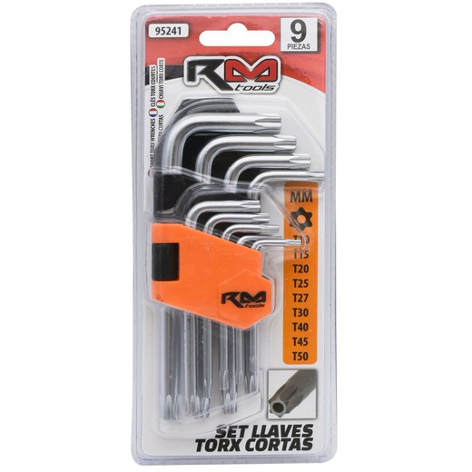 SET 9 LLAVES TORX CABEZA RM