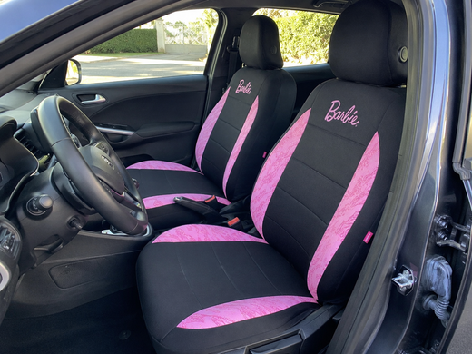 2 FUNDAS ASIENTO DELANTEROS BARBIE NEGRO-ROSA (6)