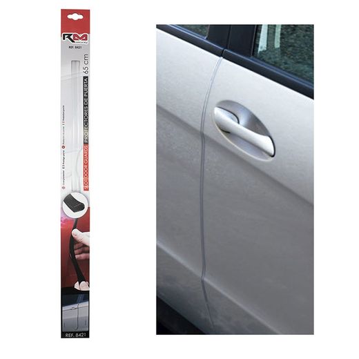 ***2 PROTECTORES PUERTA PERFIL COLOR TRANSPARENTE LONG. 65 CM