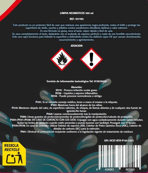 LIMPIA NEUMATICO  500ML SPRAY