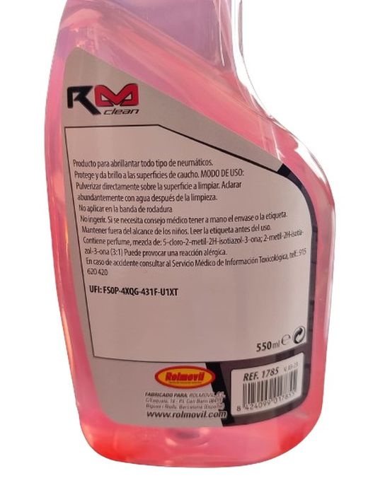 ABRILLANTADOR NEUMATICO RM CLEAN 500ML PISTOLA ( 6 )