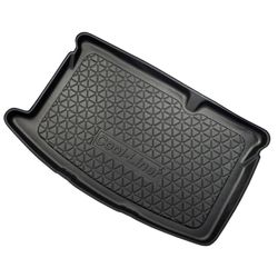 ALFOMBRAS "3D" TPE MALETERO MAZDA 2 II  (DE)  CON  MINI NEUMÁTICO DE REPUESTO O KIT DE REPARACIÓN DE