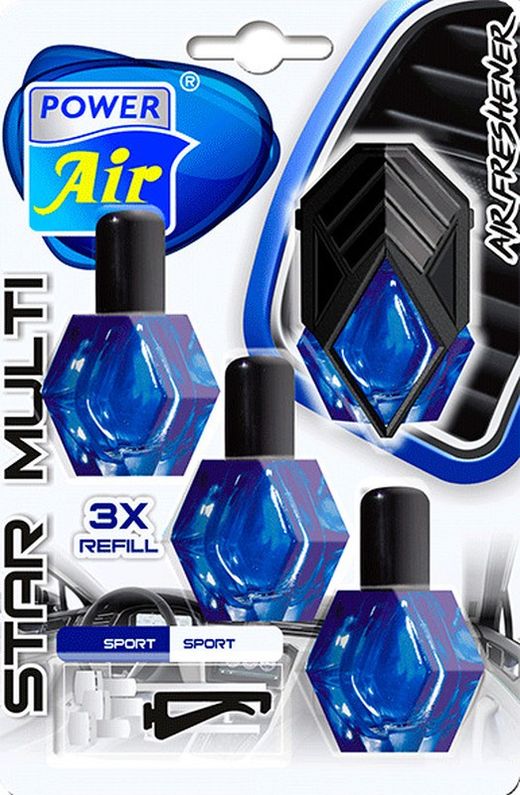 AMBIENTADOR REJILLA STAR "MULTI" FRAGANCIA SPORT ( 6 )