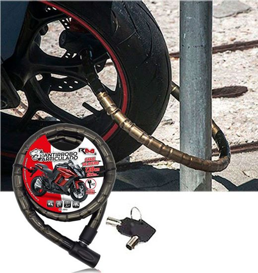 ANTIRROBO ARTICULADO 120CM RM SECURITY DIAMETRO 22mm ( 6 )