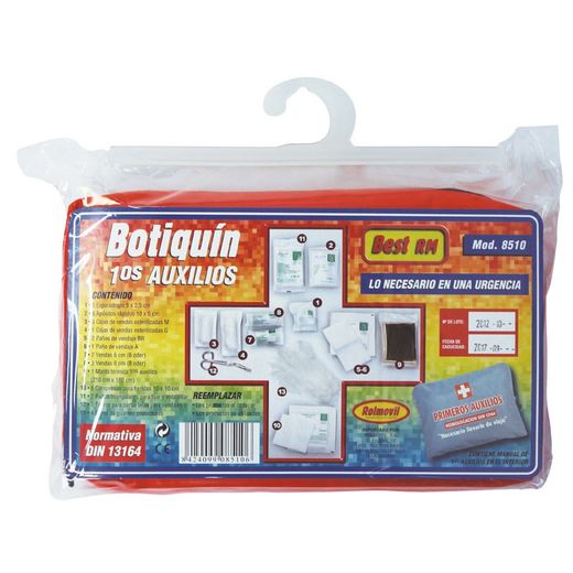 KIT DE PRIMEIROS SOCORROS DE EMERGÊNCIA DIN 13164 REGULAMENTAÇÃO BAG CONTAINER