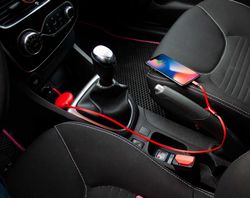 ***CABLE CARGADOR "ENROLLABLE" RM CONNECT USB 3 EN 1, CONEXIONES TIPO C + MICRO + IPHONE