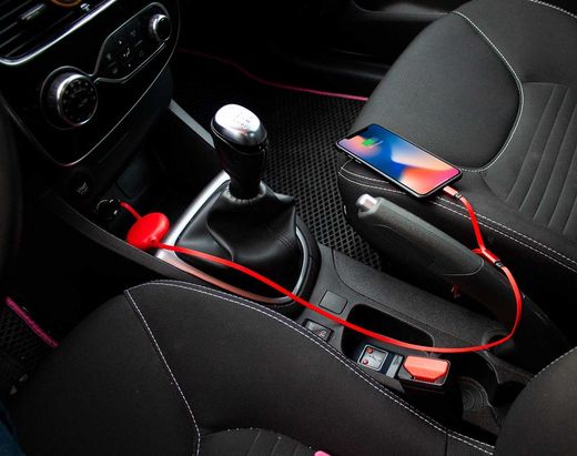 ***CABLE CARGADOR "ENROLLABLE" RM CONNECT USB 3 EN 1, CONEXIONES TIPO C + MICRO + IPHONE