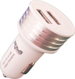 CARGADOR MECHERO RM CONNECT, CON DOBLE CONEXIÓN USB, CARGA RÁPIDA, CAP 1.0mA ( 10 )