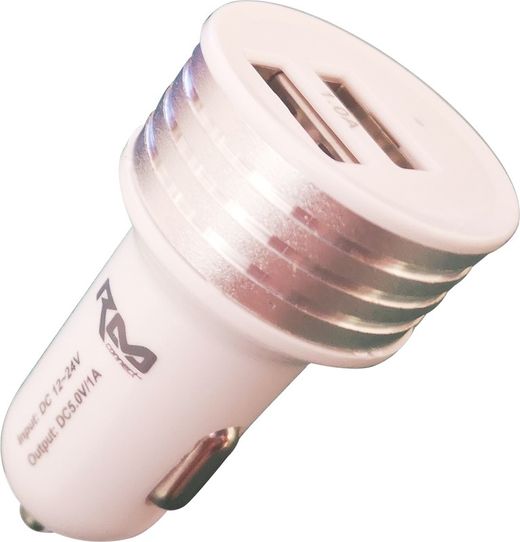 CARGADOR MECHERO RM CONNECT, CON DOBLE CONEXIÓN USB, CARGA RÁPIDA, CAP 1.0mA ( 10 )
