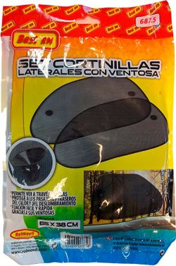 CORTINILLA LATERAL ANGULAR RM SUMMER MED. 65 X 38 cm. CON VENTOSAS ( 15 )