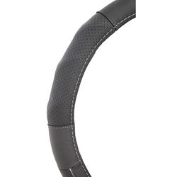 CUBREVOLANTE 100% PIEL "COWBOY LUXURY" COLOR NEGRO HILO GRIS MED. 37 - 38