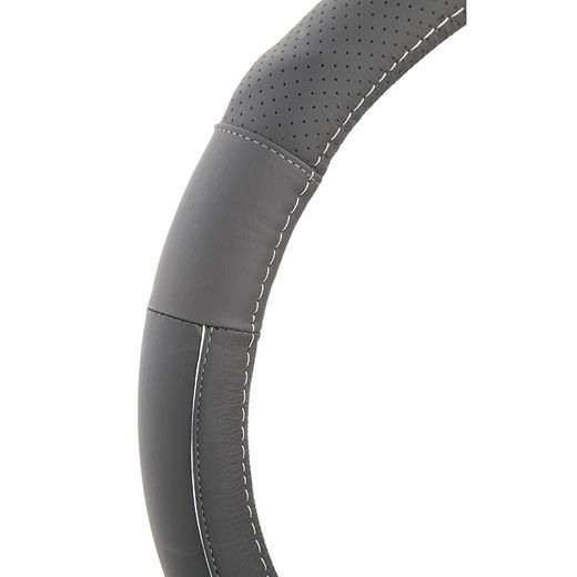 CUBREVOLANTE 100% PIEL "COWBOY LUXURY" COLOR NEGRO HILO GRIS MED. 37 - 38