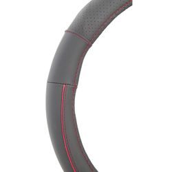 CUBREVOLANTE 100% PIEL "COWBOY LUXURY" COLOR NEGRO HILO ROJO MED. 37 - 38