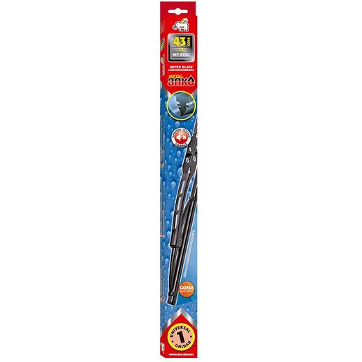 ESCOBILLA LIMPIAPARABRISAS METALICA MED. 43CM ANKO