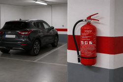 EXTINTOR EMERGENCIA 6KGR.CON POLVO Y MANOMETRO CERTIFICADO SEGÚN NORMATIVA EN3