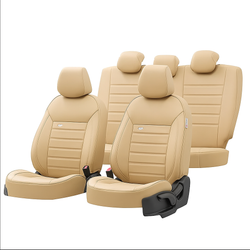 FUNDA COMPLETA UNIVERSAL 100% POLIPIEL PREMIUM DESIGN COLOR BEIG