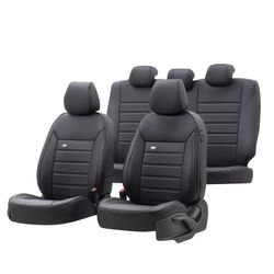 FUNDA COMPLETA UNIVERSAL 100% POLIPIEL PREMIUM DESIGN COLOR NEGRO