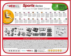 FUNDA COMPLETA UNIVERSAL GTI SPORTS DESIGN COLOR NEGRO/ROJA