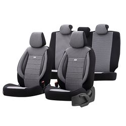 FUNDA COMPLETA UNIVERSAL SELECTED FIT SPORT COLOR GRIS/NEGRA