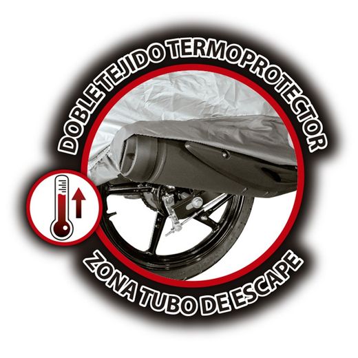 FUNDA EXTERIOR MOTOCICLETA TALLA L MED. 203 X 89 X 122