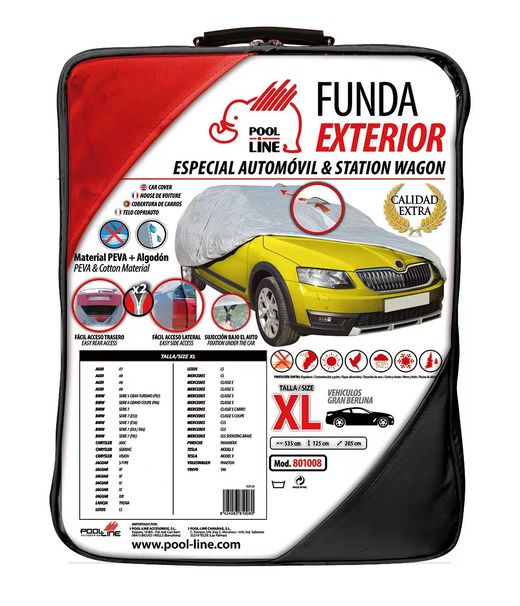FUNDA EXTERIOR TURISMO LUXURY TALLA XL (535C205X125CM)