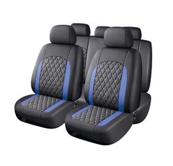 FUNDA INTERIOR 100% POLIPIEL "DYNAMIC" COLOR NEGRA / AZUL, UNIVERSAL