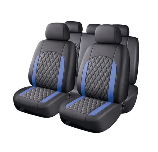 FUNDA INTERIOR 100% POLIPIEL "DYNAMIC" COLOR NEGRA / AZUL, UNIVERSAL