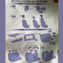 *FUNDA INTERIOR 100% POLIPIEL "MANSELL" COLOR NEGRA / GRIS, UNIVERSAL
