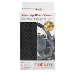 FUNDA VOLANTE "CUSTOM" PARA COSER COLOR NEGRA HILO ROJO
