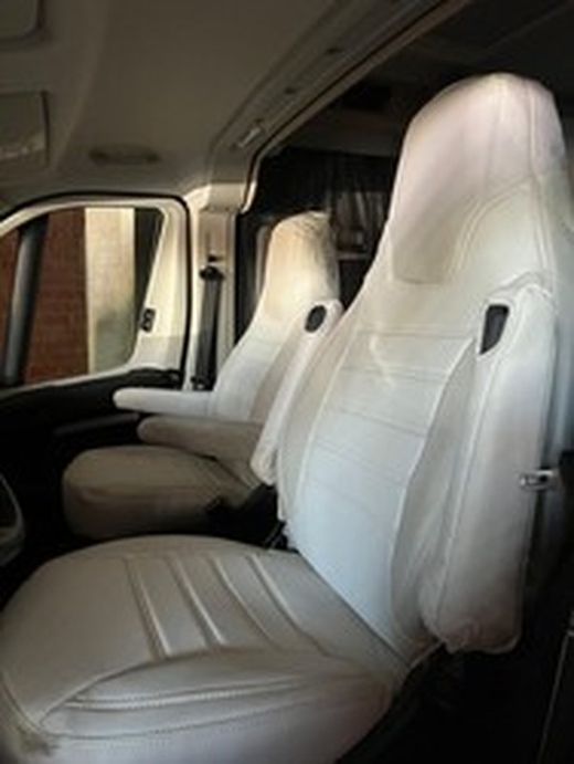 FUNDAS DELANTERAS ESPECIFICA EN CUERO BLANCA DUCATO 08- AUTOCARAVANA / NEW YORK