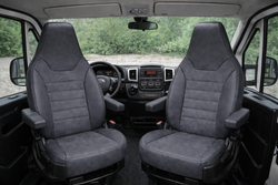 FUNDAS DELANTERAS ESPECIFICA EN POLIPIEL GRIS DUCATO 08-  AUTOCARAVANA