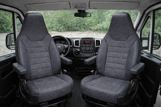 FUNDAS DELANTERAS ESPECIFICA EN POLIPIEL GRIS DUCATO 08-  AUTOCARAVANA