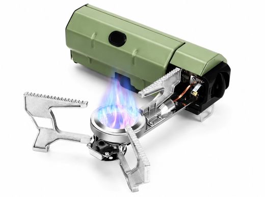 HORNILLO PLEGABLE A GAS CON TRIPODE INCORPORADO.