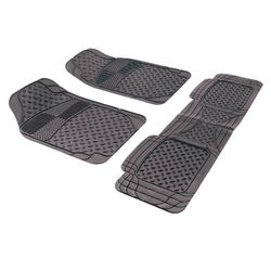 JGO. TAPETES 100% BORRACHA COM PONTE TRASEIRA "COSMOS PLUS", COR PRETA