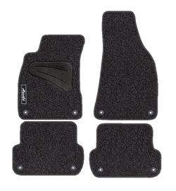 JGO. ALFOMBRAS DIAMOND JASPEADA MOD. AUDI A-4 (01-08) con fijación específica botón