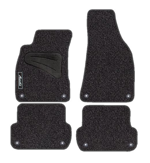 JGO. ALFOMBRAS DIAMOND JASPEADA MOD. AUDI A-4 (01-08) con fijación específica botón