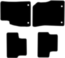 JGO. ALFOMBRAS DIAMOND JASPEADA MOD. CHEVROLET CRUZE (09-) con fijación