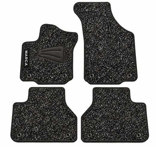 JGO. ALFOMBRAS DIAMOND JASPEADA MOD. VOLKSWAGEN PHAETON (BATALLA CORTA) (02-16) - 2F / 2P+2C+4T