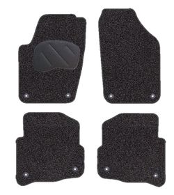 JGO. ALFOMBRAS DIAMOND JASPEADA MOD. VOLKSWAGEN POLO (11/01-09) con fijación específica botón - 2 pi