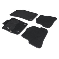 JGO. ALFOMBRAS DIAMOND NEGRA MOD. AUDI A-1 (10-) con fijación específica botón -